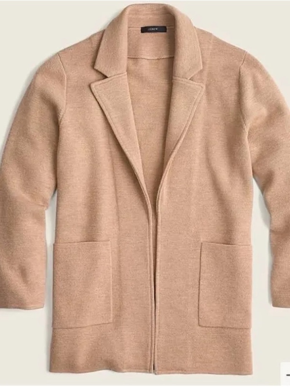 J. Crew 365 Sophie Open-Front Sweater Blazer Camel XXS